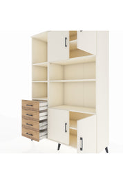 Hyperion Dolap 8 Raflı 4 Çekmeceli 4 Kapaklı 132x44x195 Aytaşı-Aytaşı/Çam