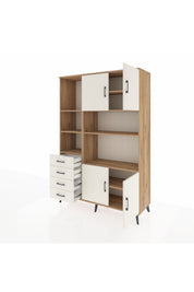 Hyperion Dolap 8 Raflı 4 Çekmeceli 4 Kapaklı 132x44x195 Çam-Aytaşı/Aytaşı