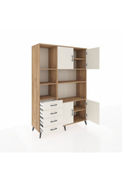 Hyperion Dolap 8 Raflı 4 Çekmeceli 4 Kapaklı 132x44x195 Çam-Aytaşı/Aytaşı