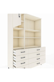 Hyperion Dolap 7 Raflı 8 Çekmeceli Tek Kapaklı  132x44x195 Aytaşı-Aytaşı/Aytaşı