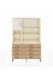 Hyperion Dolap 7 Raflı 8 Çekmeceli Tek Kapaklı  132x44x195 Aytaşı-Aytaşı/Çam