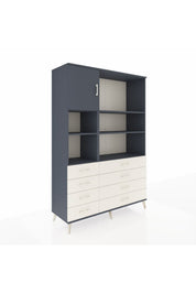 Hyperion Dolap 7 Raflı 8 Çekmeceli Tek Kapaklı  132x44x195 Antrasit-Antrasit/Aytaşı