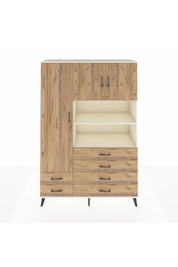 Hyperion Dolap 8 Raflı 6 Çekmeceli 3 Kapaklı 132x44x195 Aytaşı-Çam/Çam