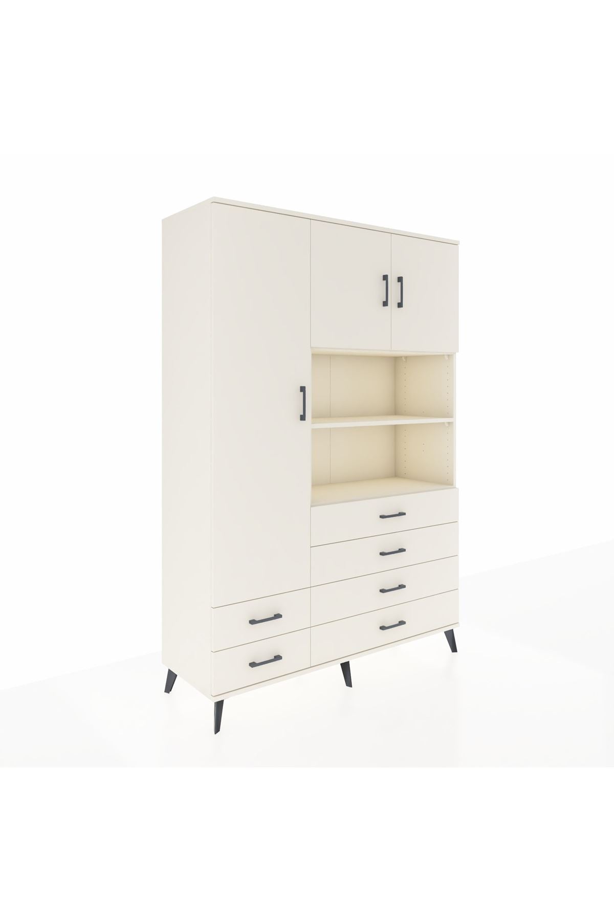 Hyperion Dolap 8 Raflı 6 Çekmeceli 3 Kapaklı 132x44x195 Aytaşı-Aytaşı/Aytaşı