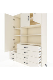 Hyperion Dolap 8 Raflı 6 Çekmeceli 3 Kapaklı 132x44x195 Aytaşı-Aytaşı/Aytaşı