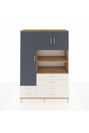 Hyperion Dolap 8 Raflı 6 Çekmeceli 3 Kapaklı 132x44x195 Çam-Antrasit/Aytaşı