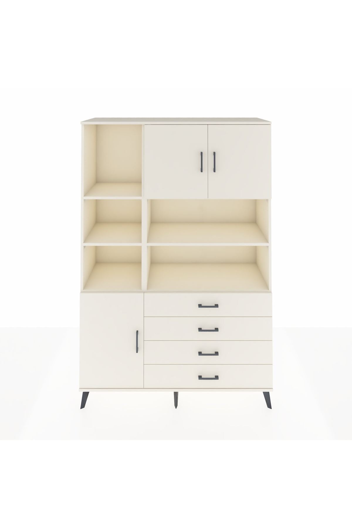 Hyperion Dolap 8 Raflı 4 Çekmeceli 3 Kapaklı 132x44x195 Aytaşı-Aytaşı/Aytaşı