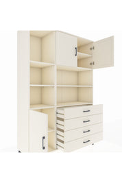 Hyperion Dolap 8 Raflı 4 Çekmeceli 3 Kapaklı 132x44x195 Aytaşı-Aytaşı/Aytaşı