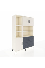 Hyperion Dolap 8 Raflı 4 Çekmeceli 3 Kapaklı 132x44x195 Aytaşı-Aytaşı/Antrasit