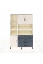 Hyperion Dolap 8 Raflı 4 Çekmeceli 3 Kapaklı 132x44x195 Aytaşı-Aytaşı/Antrasit