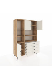 Hyperion Dolap 8 Raflı 4 Çekmeceli 3 Kapaklı 132x44x195 Çam-Aytaşı/Aytaşı