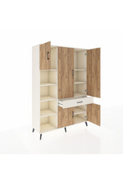 Hyperion Dolap 8 Raflı Tek Çekmeceli 5 Kapaklı 132x44x195 Aytaşı-Çam/Aytaşı
