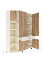 Hyperion Dolap 8 Raflı Tek Çekmeceli 5 Kapaklı 132x44x195 Aytaşı-Çam/Aytaşı