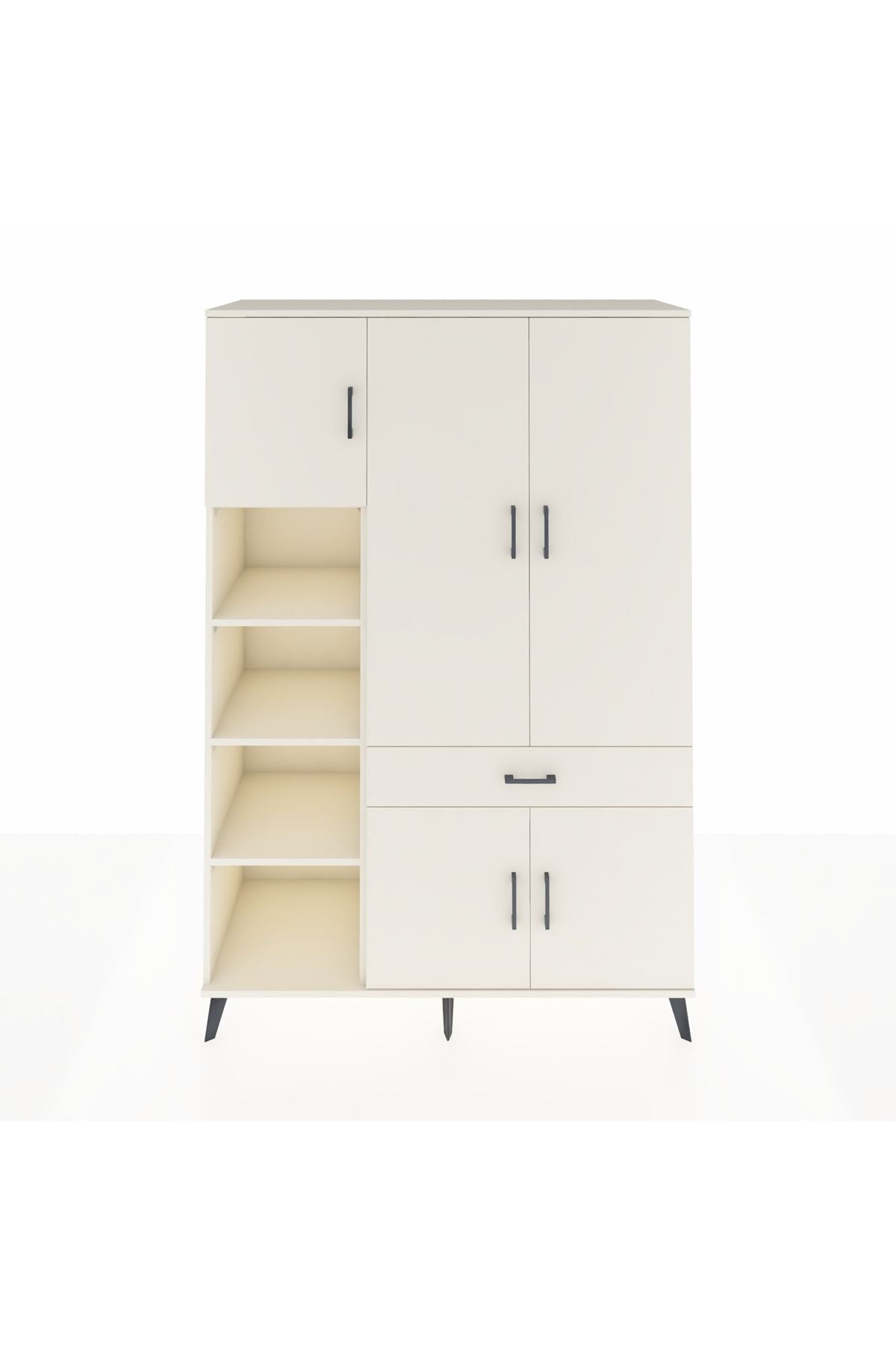 Hyperion Dolap 8 Raflı Tek Çekmeceli 5 Kapaklı 132x44x195 Aytaşı-Aytaşı/Aytaşı