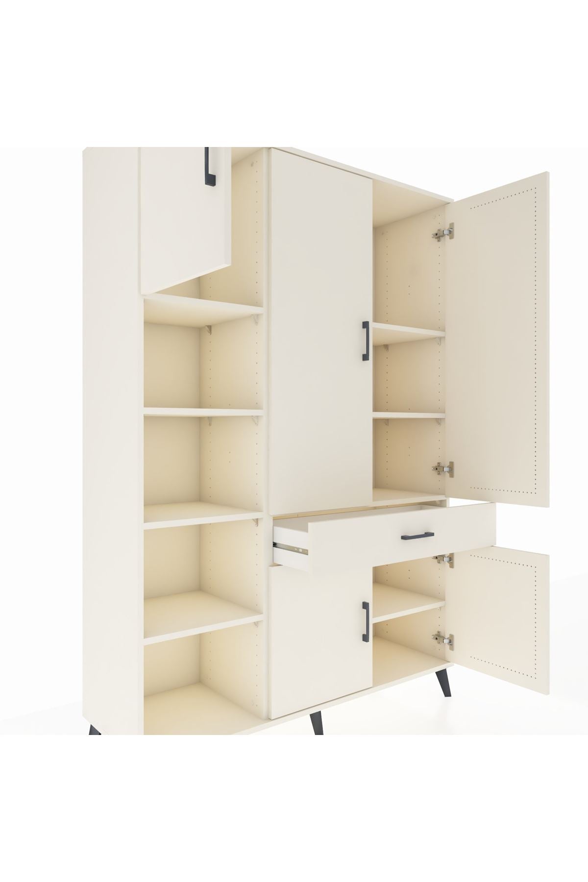 Hyperion Dolap 8 Raflı Tek Çekmeceli 5 Kapaklı 132x44x195 Aytaşı-Aytaşı/Aytaşı