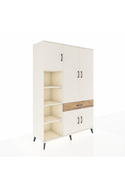 Hyperion Dolap 8 Raflı Tek Çekmeceli 5 Kapaklı 132x44x195 Aytaşı-Aytaşı/Çam