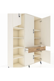 Hyperion Dolap 8 Raflı Tek Çekmeceli 5 Kapaklı 132x44x195 Aytaşı-Aytaşı/Çam