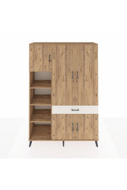 Hyperion Dolap 8 Raflı Tek Çekmeceli 5 Kapaklı 132x44x195 Çam-Çam/Aytaşı