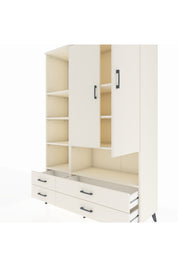 Hyperion Dolap 8 Raflı 4 Çekmeceli 2 Kapaklı 132x44x195 Aytaşı-Aytaşı/Aytaşı