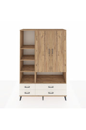 Hyperion Dolap 8 Raflı 4 Çekmeceli 2 Kapaklı 132x44x195 Çam-Çam/Aytaşı