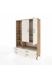 Hyperion Dolap 8 Raflı 4 Çekmeceli 2 Kapaklı 132x44x195 Çam-Aytaşı/Aytaşı