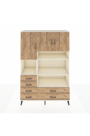 Hyperion Dolap 9 Raflı 6 Çekmeceli 3 Kapaklı 132x44x195 Aytaşı-Çam/Çam