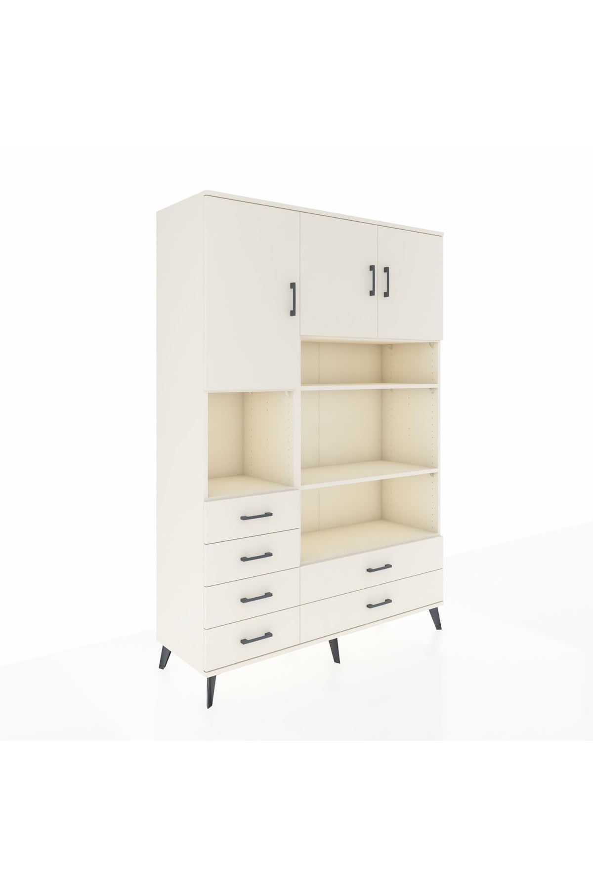 Hyperion Dolap 9 Raflı 6 Çekmeceli 3 Kapaklı 132x44x195 Aytaşı-Aytaşı/Aytaşı