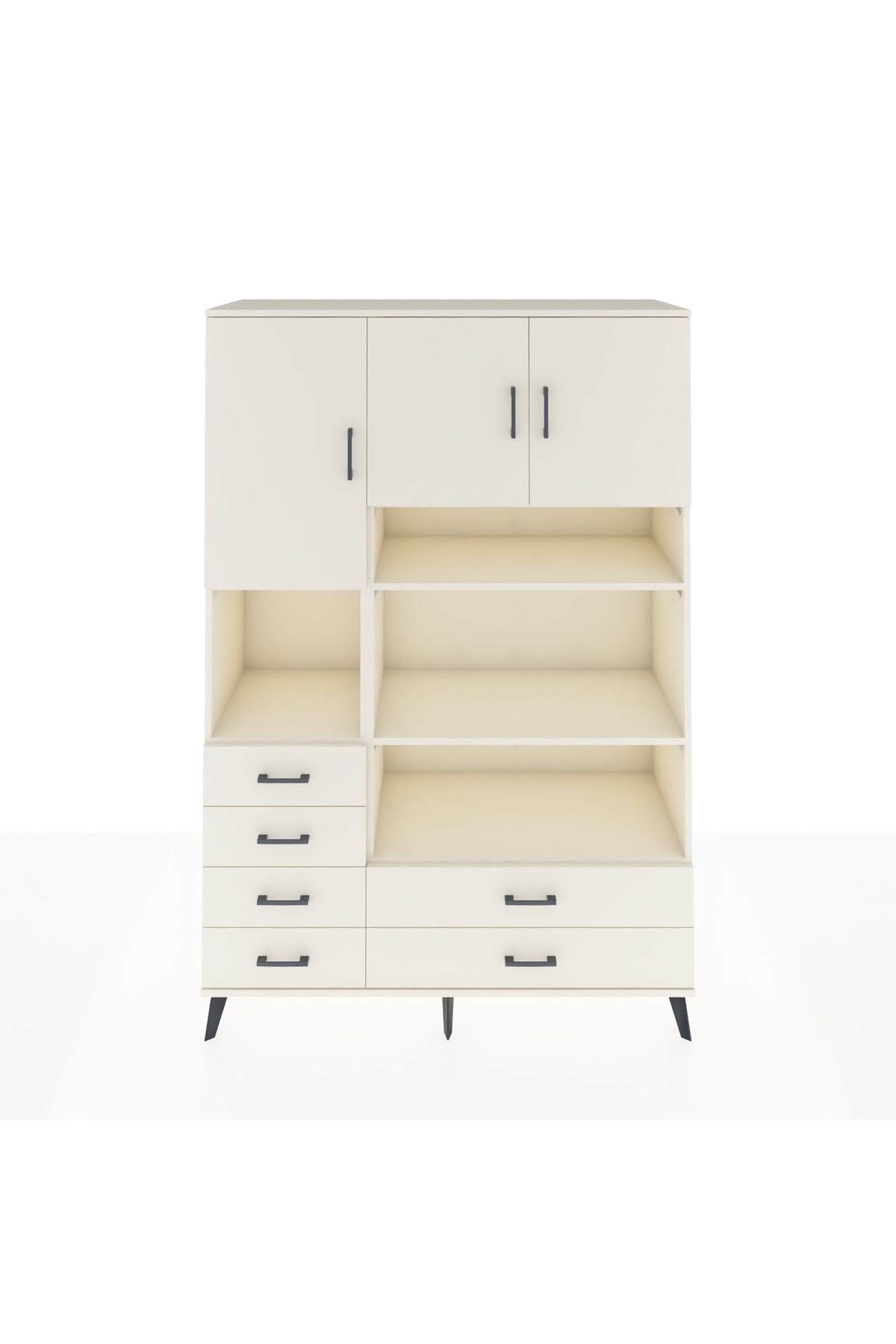 Hyperion Dolap 9 Raflı 6 Çekmeceli 3 Kapaklı 132x44x195 Aytaşı-Aytaşı/Aytaşı