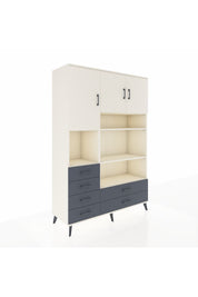 Hyperion Dolap 9 Raflı 6 Çekmeceli 3 Kapaklı 132x44x195 Aytaşı-Aytaşı/Antrasit