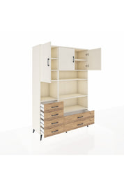 Hyperion Dolap 9 Raflı 6 Çekmeceli 3 Kapaklı 132x44x195 Aytaşı-Aytaşı/Çam