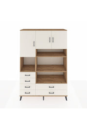 Hyperion Dolap 9 Raflı 6 Çekmeceli 3 Kapaklı 132x44x195 Çam-Aytaşı/Aytaşı