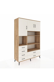 Hyperion Dolap 9 Raflı 6 Çekmeceli 3 Kapaklı 132x44x195 Çam-Aytaşı/Aytaşı