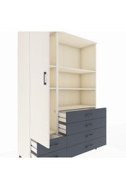 Hyperion Dolap 7 Raflı 6 Çekmeceli Tek Kapaklı  132x44x195 Aytaşı-Aytaşı/Antrasit