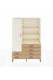 Hyperion Dolap 7 Raflı 6 Çekmeceli Tek Kapaklı  132x44x195 Aytaşı-Aytaşı/Çam