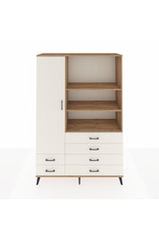 Hyperion Dolap 7 Raflı 6 Çekmeceli Tek Kapaklı  132x44x195 Çam-Aytaşı/Aytaşı