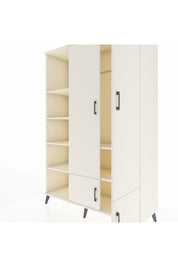 Hyperion Dolap 6 Raflı 4 Kapaklı Tek Askılı 132x44x195 Aytaşı-Aytaşı/Aytaşı