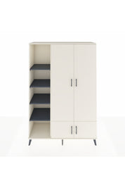 Hyperion Dolap 6 Raflı 4 Kapaklı Tek Askılı 132x44x195 Aytaşı-Aytaşı/Antrasit