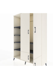 Hyperion Dolap 6 Raflı 4 Kapaklı Tek Askılı 132x44x195 Aytaşı-Aytaşı/Antrasit