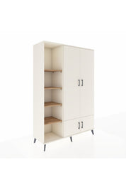 Hyperion Dolap 6 Raflı 4 Kapaklı Tek Askılı 132x44x195 Aytaşı-Aytaşı/Çam