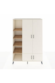 Hyperion Dolap 6 Raflı 4 Kapaklı Tek Askılı 132x44x195 Aytaşı-Aytaşı/Çam