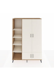 Hyperion Dolap 6 Raflı 4 Kapaklı Tek Askılı 132x44x195 Çam-Aytaşı/Aytaşı