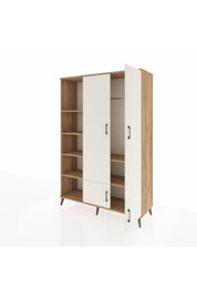 Hyperion Dolap 6 Raflı 4 Kapaklı Tek Askılı 132x44x195 Çam-Aytaşı/Çam