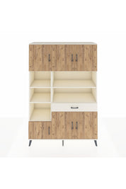 Hyperion Dolap 10 Raflı Tek Çekmeceli 6 Kapaklı 132x44x195 Aytaşı-Çam/Aytaşı