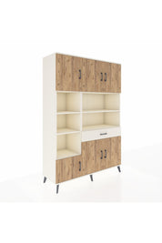 Hyperion Dolap 10 Raflı Tek Çekmeceli 6 Kapaklı 132x44x195 Aytaşı-Çam/Aytaşı