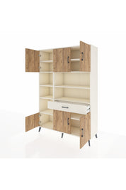 Hyperion Dolap 10 Raflı Tek Çekmeceli 6 Kapaklı 132x44x195 Aytaşı-Çam/Aytaşı