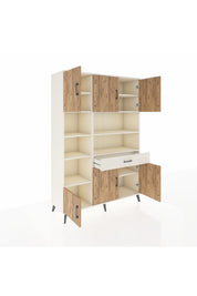 Hyperion Dolap 10 Raflı Tek Çekmeceli 6 Kapaklı 132x44x195 Aytaşı-Çam/Aytaşı