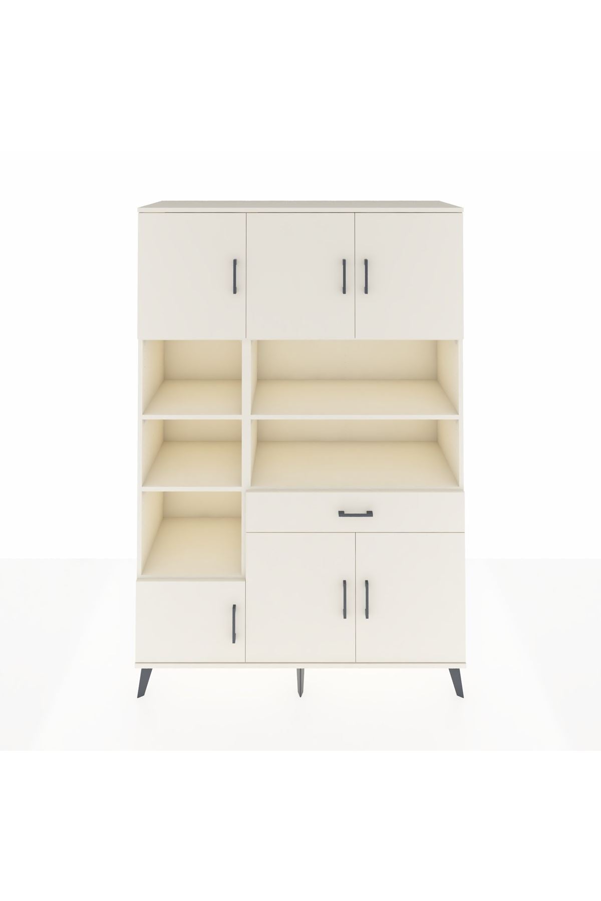 Hyperion Dolap 10 Raflı Tek Çekmeceli 6 Kapaklı 132x44x195 Aytaşı-Aytaşı/Aytaşı