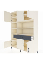 Hyperion Dolap 10 Raflı Tek Çekmeceli 6 Kapaklı 132x44x195 Aytaşı-Aytaşı/Antrasit