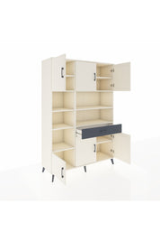 Hyperion Dolap 10 Raflı Tek Çekmeceli 6 Kapaklı 132x44x195 Aytaşı-Aytaşı/Antrasit