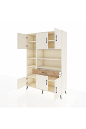 Hyperion Dolap 10 Raflı Tek Çekmeceli 6 Kapaklı 132x44x195 Aytaşı-Aytaşı/Çam